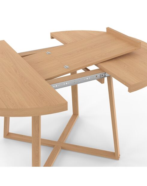 Table à manger ronde extensible Sana bois  - 110/150x110x75 cm