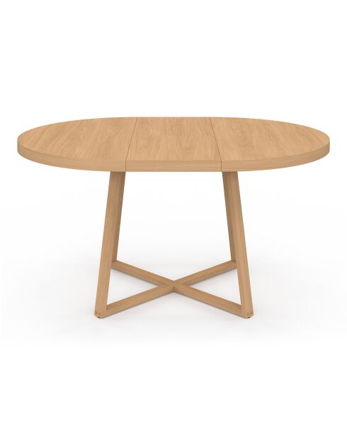 Table à manger ronde extensible Sana bois  - 110/150x110x75 cm