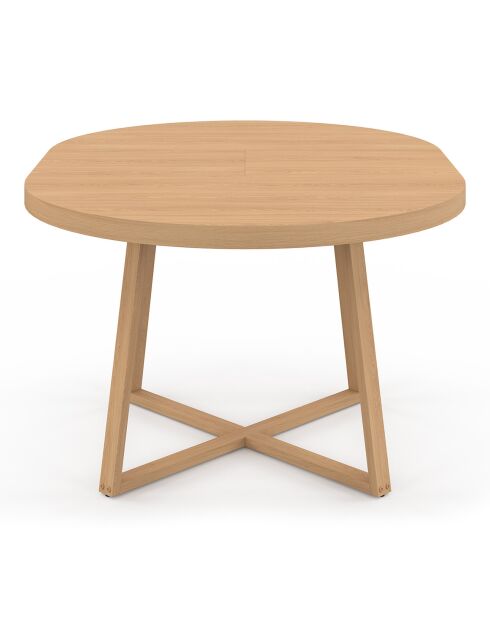 Table à manger ronde extensible Sana bois  - 110/150x110x75 cm