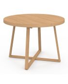 Table à manger ronde extensible Sana bois  - 110/150x110x75 cm