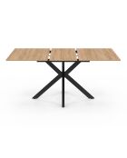 Table à manger extensible Spider plateau fin bois/noir  - 120/160 cmx90x75 cm