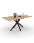 Table à manger extensible Spider plateau fin bois/noir  - 120/160 cmx90x75 cm