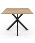 Table à manger extensible Spider plateau fin bois/noir  - 120/160 cmx90x75 cm