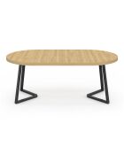 Table à manger ronde extensible Sana bois/noir  - 110/200x110x75 cm