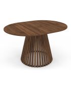 Uitschuifbare ronde eettafel Camélia walnotenhout - 110/150x110x75 cm