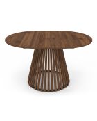 Uitschuifbare ronde eettafel Camélia walnotenhout - 110/150x110x75 cm