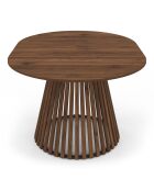 Uitschuifbare ronde eettafel Camélia walnotenhout - 110/150x110x75 cm