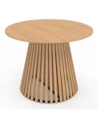 Table à manger ronde extensible Camélia bois  - 110/200x110x75 cm