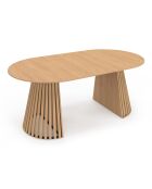 Table à manger ronde extensible Camélia bois  - 110/200x110x75 cm