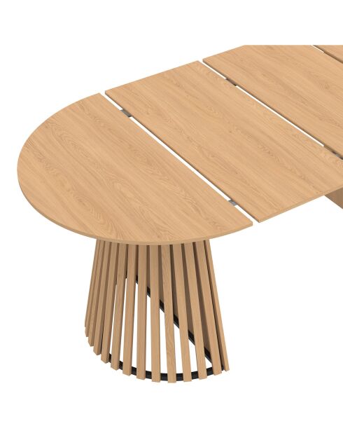 Table à manger ronde extensible Camélia bois  - 110/200x110x75 cm
