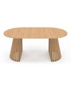 Table à manger ronde extensible Camélia bois  - 110/200x110x75 cm