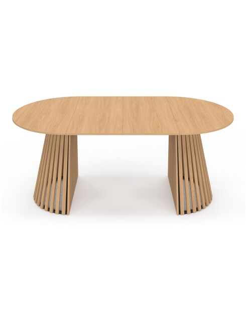 Table à manger ronde extensible Camélia bois  - 110/200x110x75 cm