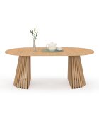 Table à manger ronde extensible Camélia bois  - 110/200x110x75 cm