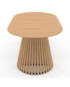 Table à manger ronde extensible Camélia bois  - 110/200x110x75 cm