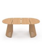 Table à manger ronde extensible Camélia bois  - 110/200x110x75 cm