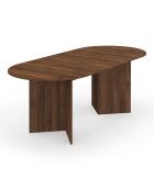 Gabin ausziehbarer Esstisch in Nussbaumholz-Optik - 160/200x90x75 cm