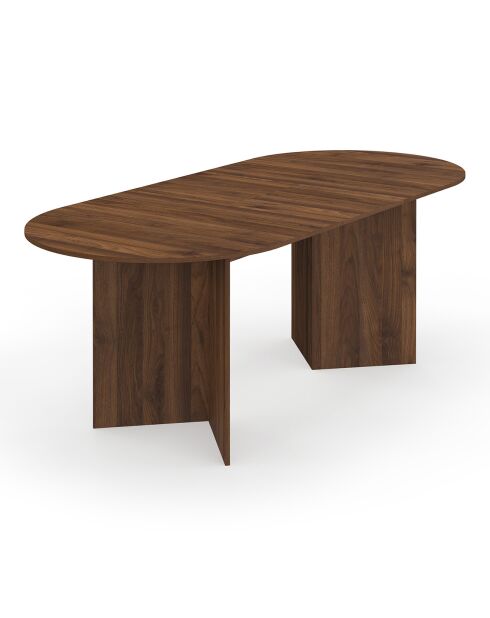 Gabin uitschuifbare eettafel met walnoothouteffect - 160/200x90x75 cm