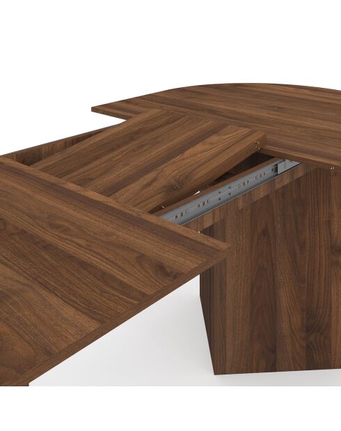 Gabin uitschuifbare eettafel met walnoothouteffect - 160/200x90x75 cm