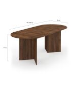 Gabin ausziehbarer Esstisch in Nussbaumholz-Optik - 160/200x90x75 cm