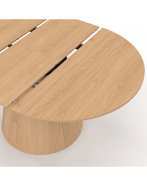 Table à manger ronde extensible Elvis bois  - 110/150x110x75 cm