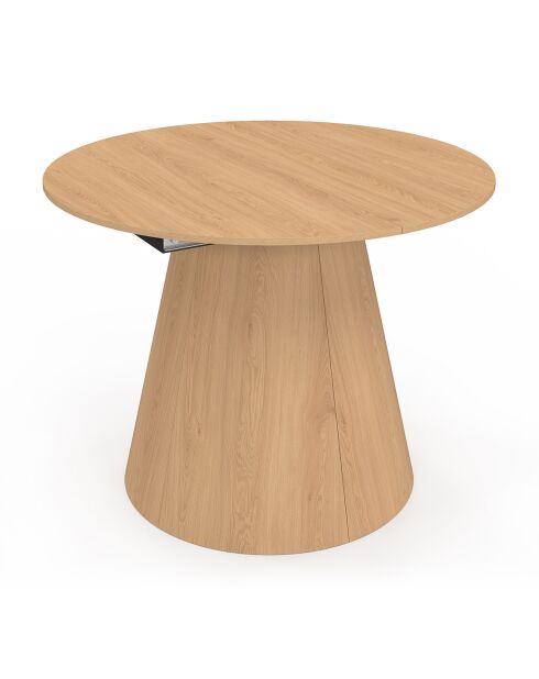 Table à manger ronde extensible Elvis bois  - 110/150x110x75 cm