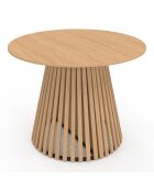 Table à manger ronde extensible Camélia bois  - 110/300x110x75 cm