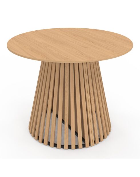 Table à manger ronde extensible Camélia bois  - 110/300x110x75 cm