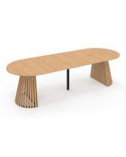 Table à manger ronde extensible Camélia bois  - 110/300x110x75 cm