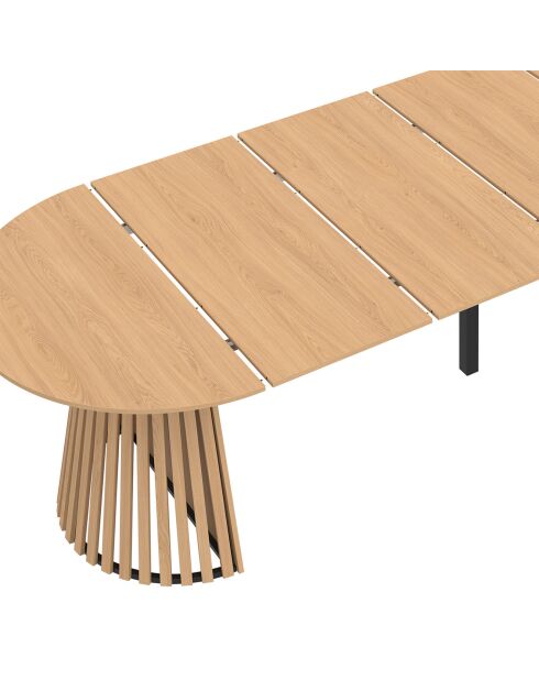 Table à manger ronde extensible Camélia bois  - 110/300x110x75 cm