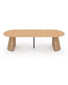 Table à manger ronde extensible Camélia bois  - 110/300x110x75 cm