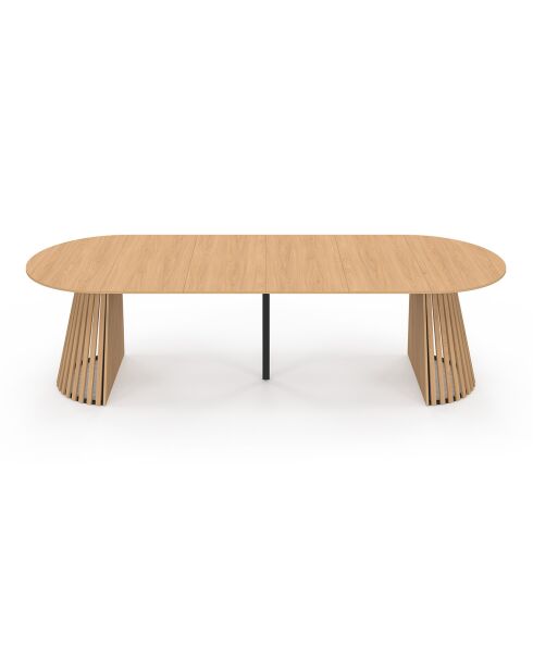 Table à manger ronde extensible Camélia bois  - 110/300x110x75 cm