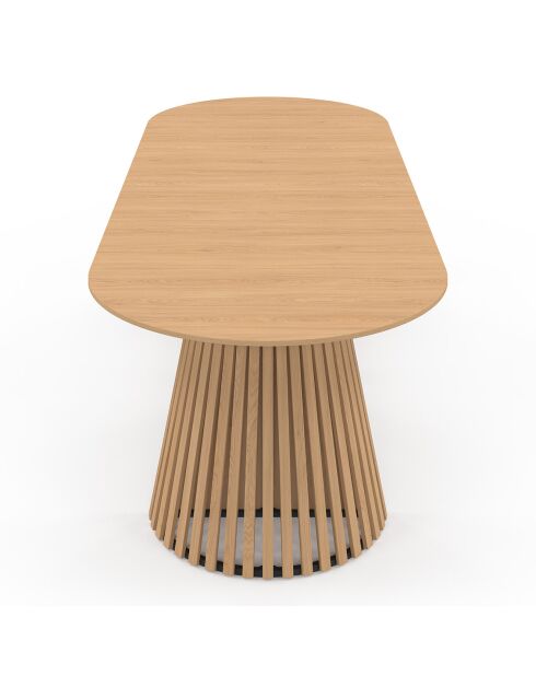 Table à manger ronde extensible Camélia bois  - 110/300x110x75 cm