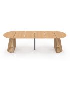 Table à manger ronde extensible Camélia bois  - 110/300x110x75 cm