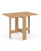 Table à manger dépliable Faustine bois et lattes bois  - 27x76x75 cm