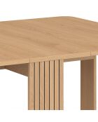 Table à manger dépliable Faustine bois et lattes bois  - 27x76x75 cm