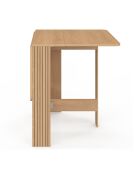 Table à manger dépliable Faustine bois et lattes bois  - 27x76x75 cm