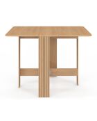 Table à manger dépliable Faustine bois et lattes bois  - 27x76x75 cm