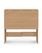 Table à manger dépliable Faustine bois et lattes bois  - 27x76x75 cm