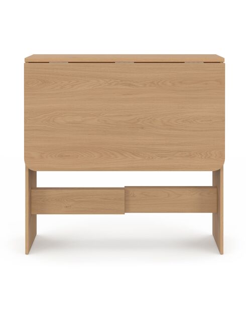 Table à manger dépliable Faustine bois et lattes bois  - 27x76x75 cm