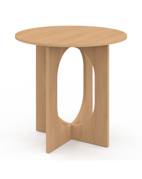 Table à manger ronde Mathis bois - 80x80x75 cm
