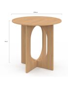 Table à manger ronde Mathis bois - 80x80x75 cm