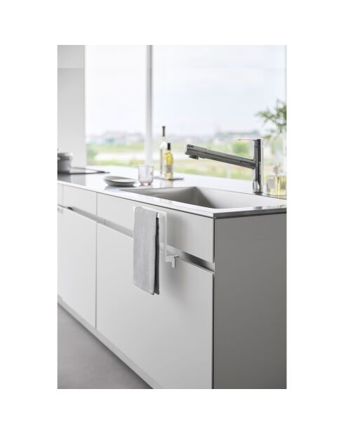 Weißer schwimmender Handtuchhalter - 20x9-10x19,5 cm