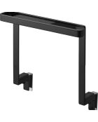 Schwarzer schwimmender Handtuchhalter - 20x9-10x19,5 cm