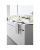 Schwarzer schwimmender Handtuchhalter - 20x9-10x19,5 cm