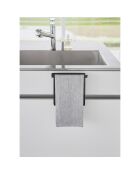 Schwarzer schwimmender Handtuchhalter - 20x9-10x19,5 cm