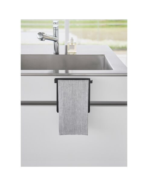 Schwarzer schwimmender Handtuchhalter - 20x9-10x19,5 cm