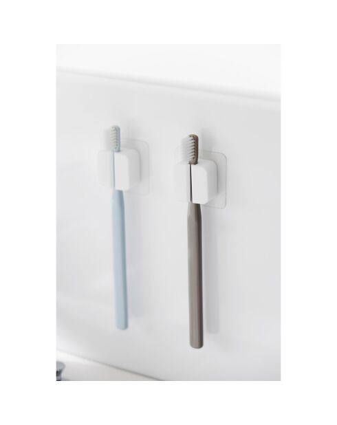 2 Clips multi-usages blancs - 4.5x1.8x4.5 cm