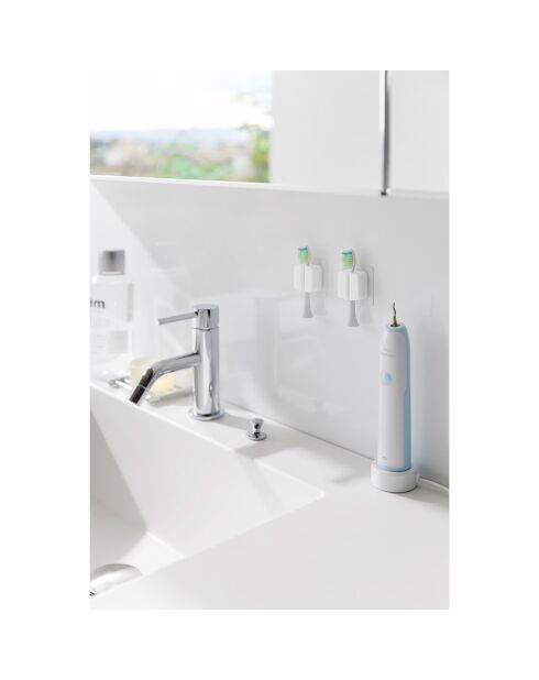 2 Clips multi-usages blancs - 4.5x1.8x4.5 cm