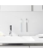 2 Clips multi-usages blancs - 4.5x1.8x4.5 cm