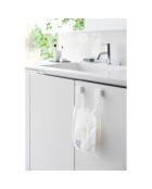 2 Clips multi-usages blancs - 4.5x1.8x4.5 cm